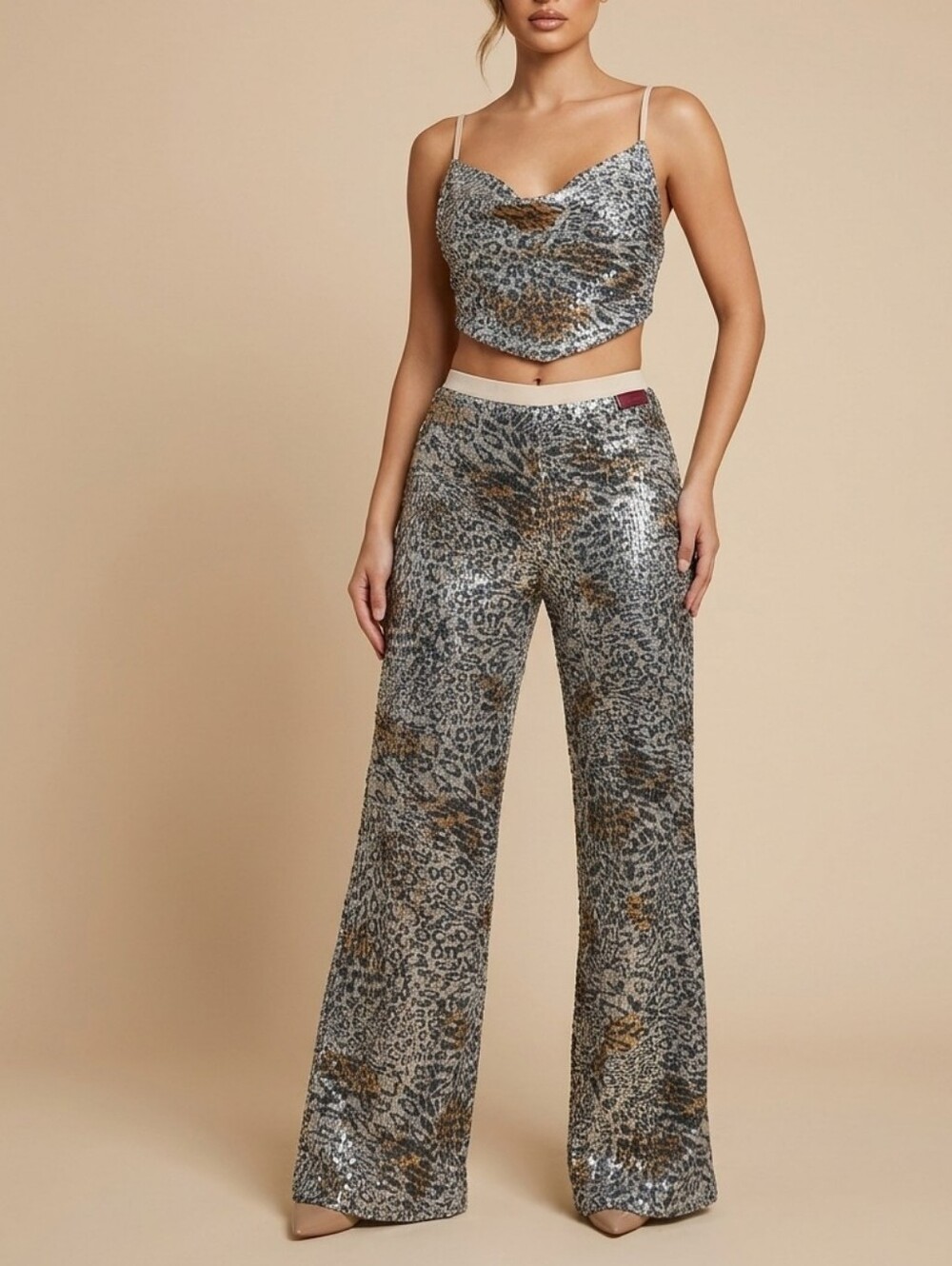 $600 BNWT! Sequin Animal Print Pant & Top, Sz Small, by In the Mood for Love
